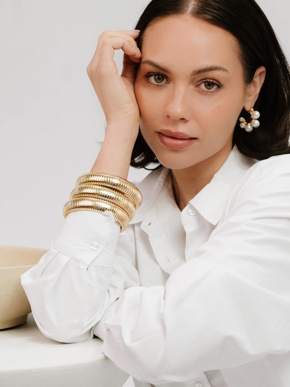 ettika Gold Coil Stackable Bangle Set